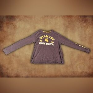 Wyoming Cowboys Brown Long Sleeve Tee Sz S